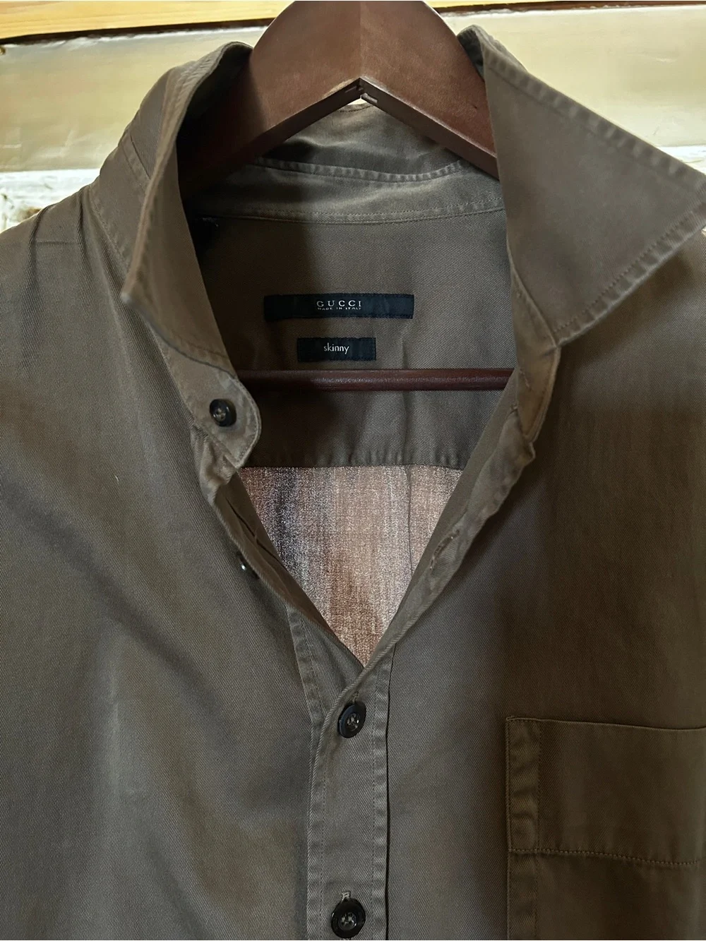 Gucci Men's Button-Down Shirt in Brown